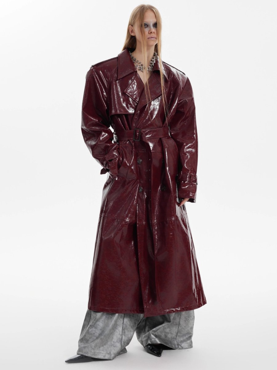 【CulturE】knee Length Trench Coat na1528