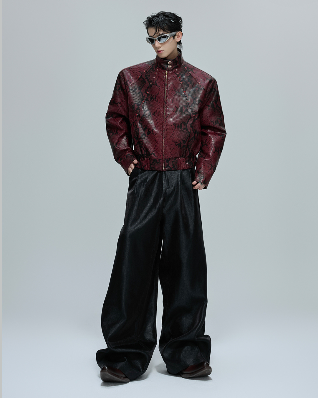 [ArguE CulturE]Luxe Sheen Wide Trousers na2268