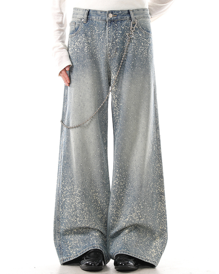 [BLANKIN] Grain Washed Wide Jeans na2281