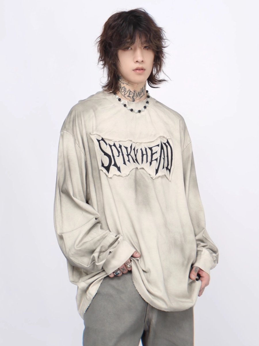 【Mz】washed long-sleeved T-shirt na1381