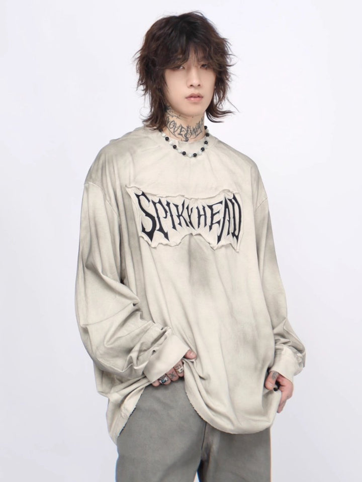 【Mz】 washed long-sleeved T-shirt na1381