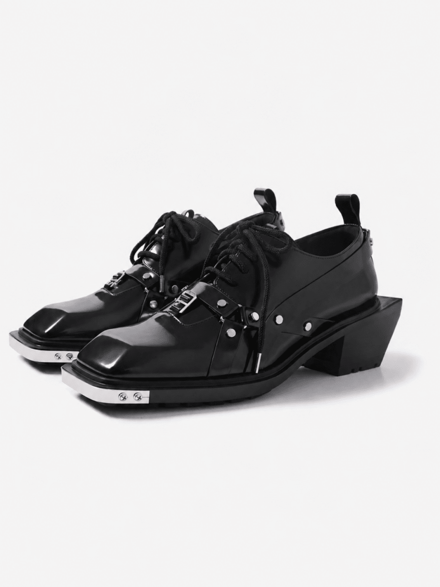 Square Toe Derby Leather Shoes na1046
