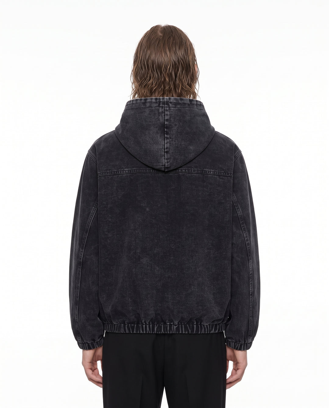 Washed Denim Hoodie na3165