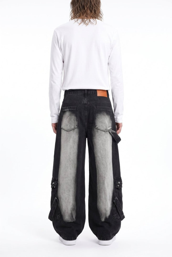 Bleached Cargo Jeans na2853