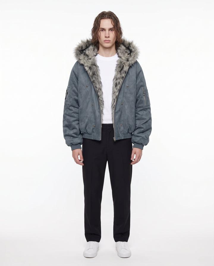 Fur Hooded Jacket na3172