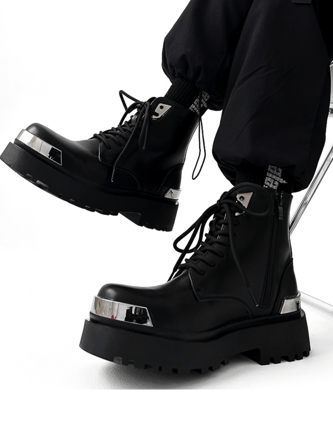 High-top Motorcycle Leather Work Boots na1126