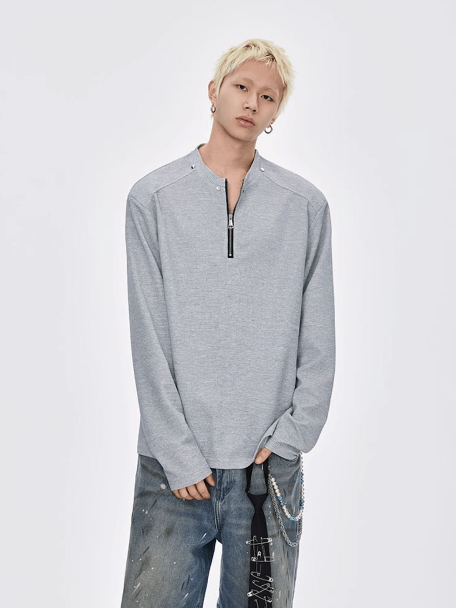 long-sleeved half-zip T-shirt na1947