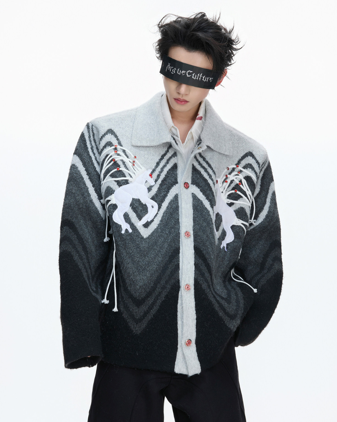 【ArguE CulturE】MYTHIC UNICORN KNIT JACKET na2288