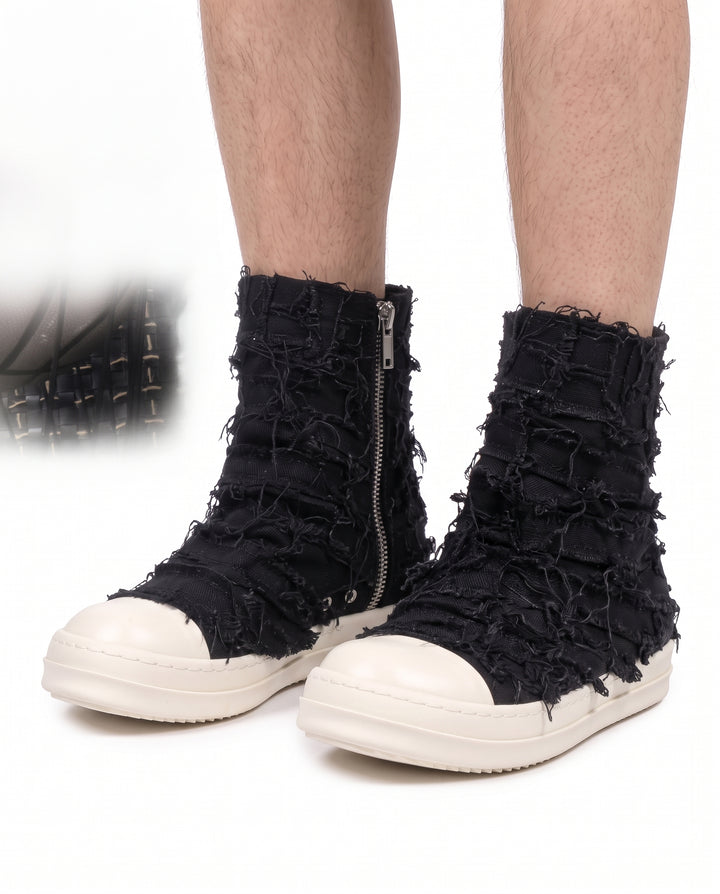 Distressed High-Top Sneakers na2945