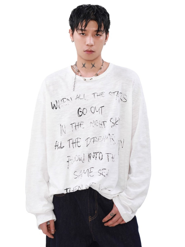 【MRNEARLY】 long-sleeved T-shirt na1504