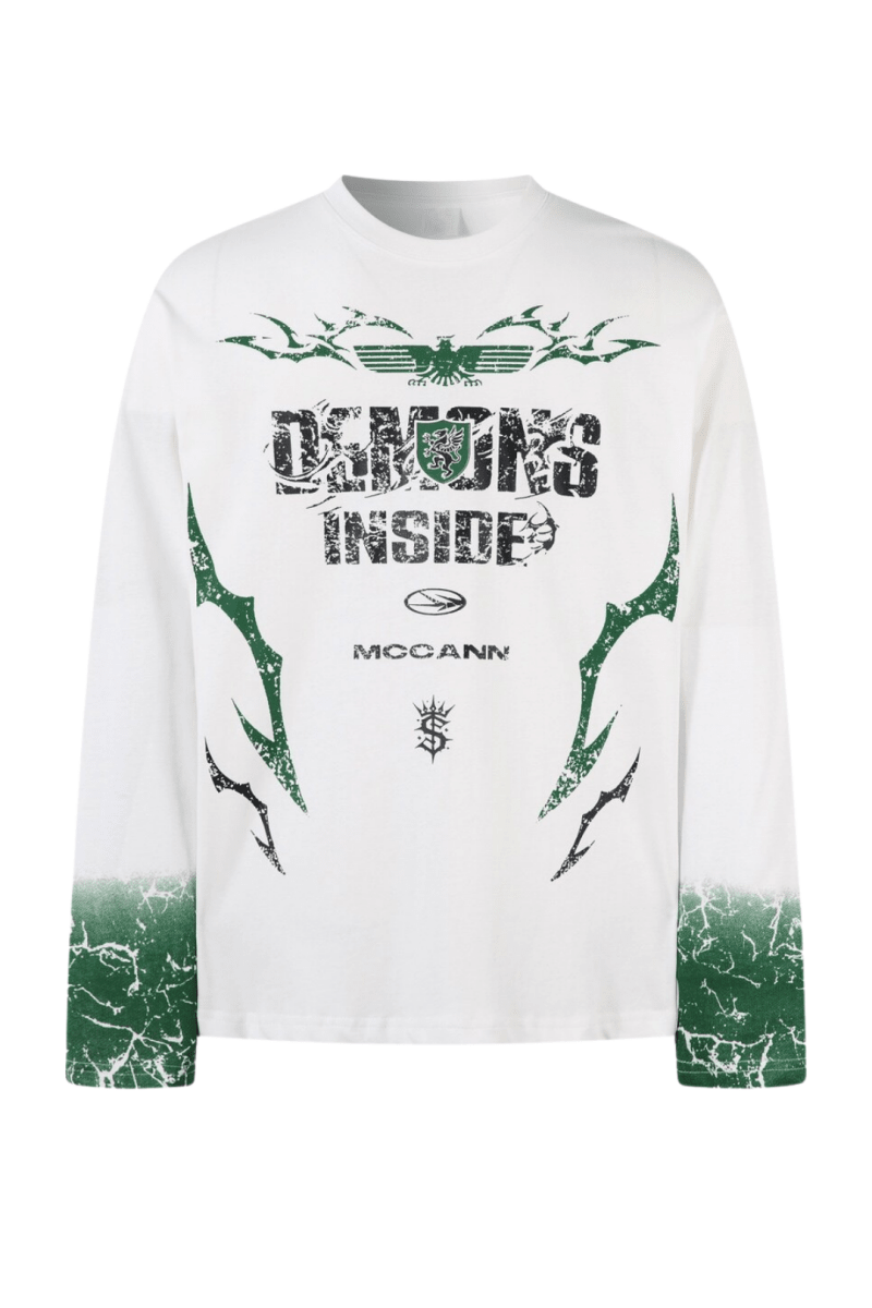 Oversized Graphic Long Sleeve Tee na2461