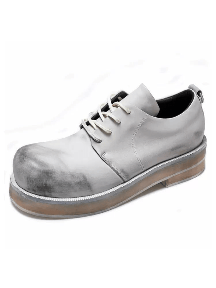 Gray and white Derby shoes na1193