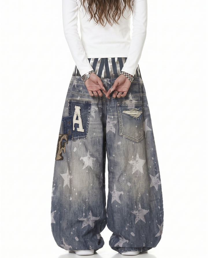 Star Baggy Jeans na3078