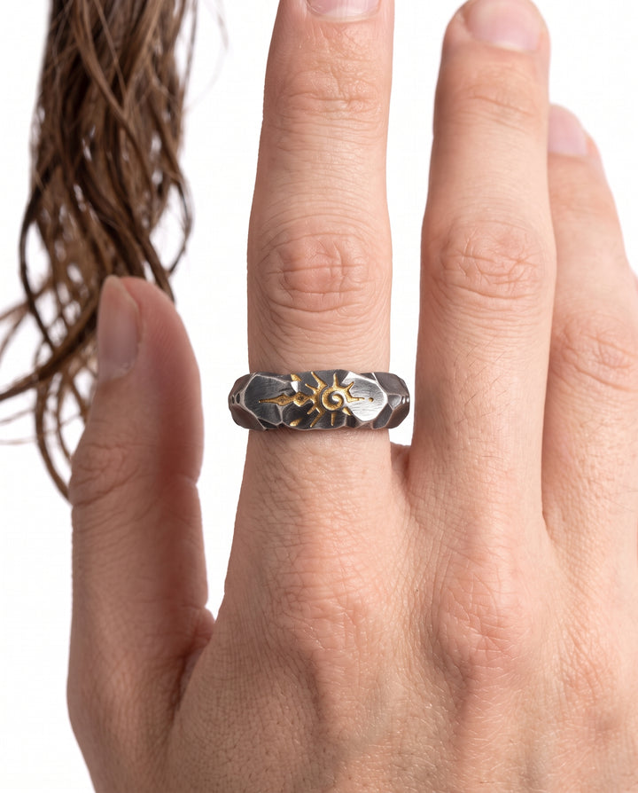 Sun Silver Ring na2939