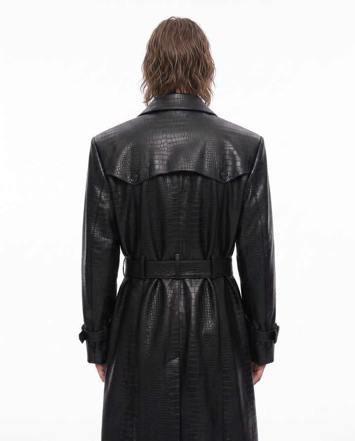 Leather Trench Coat na2990