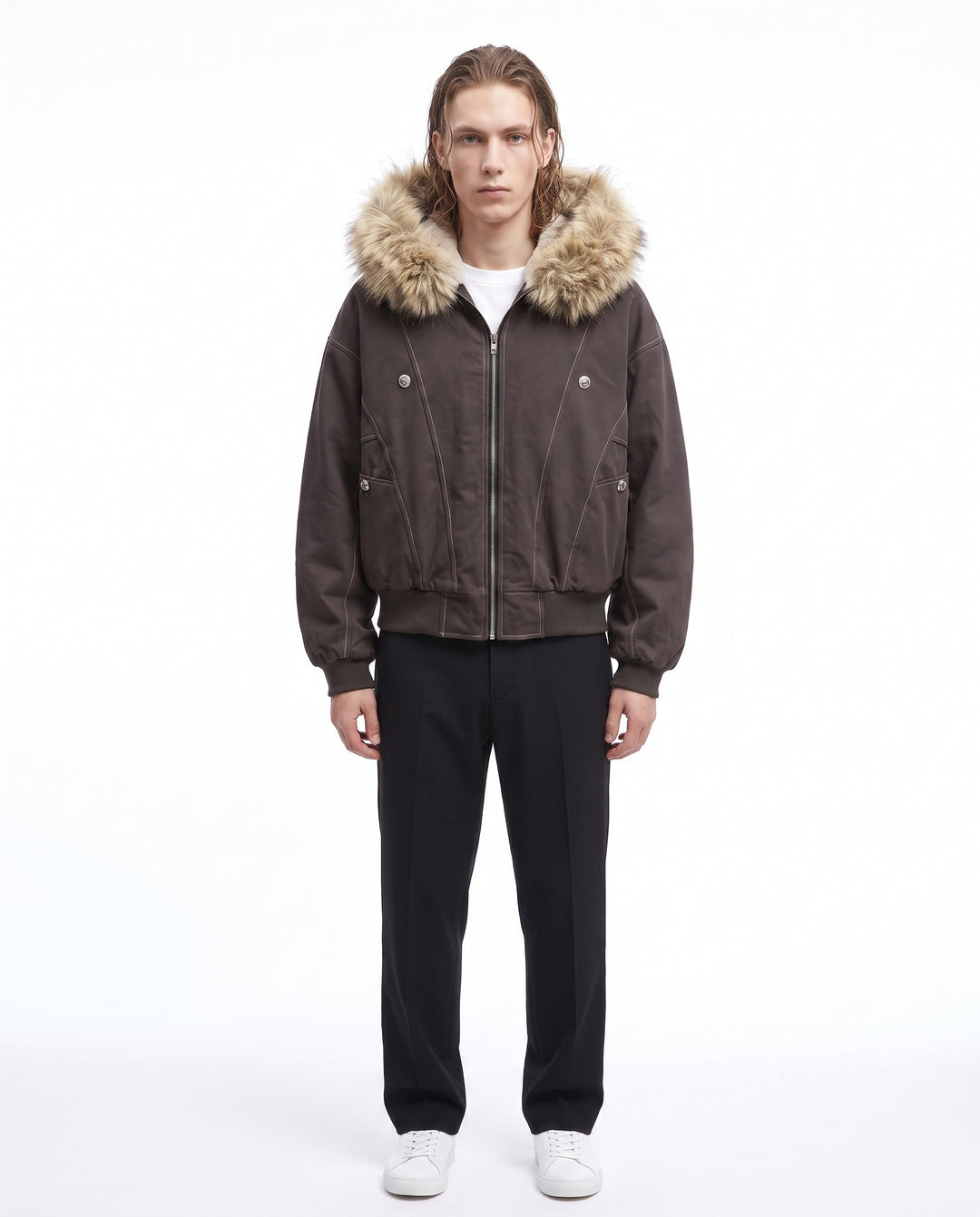 Fur Hooded Jacket na3064