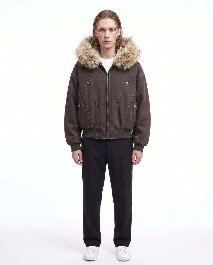 Fur Hooded Jacket na3064