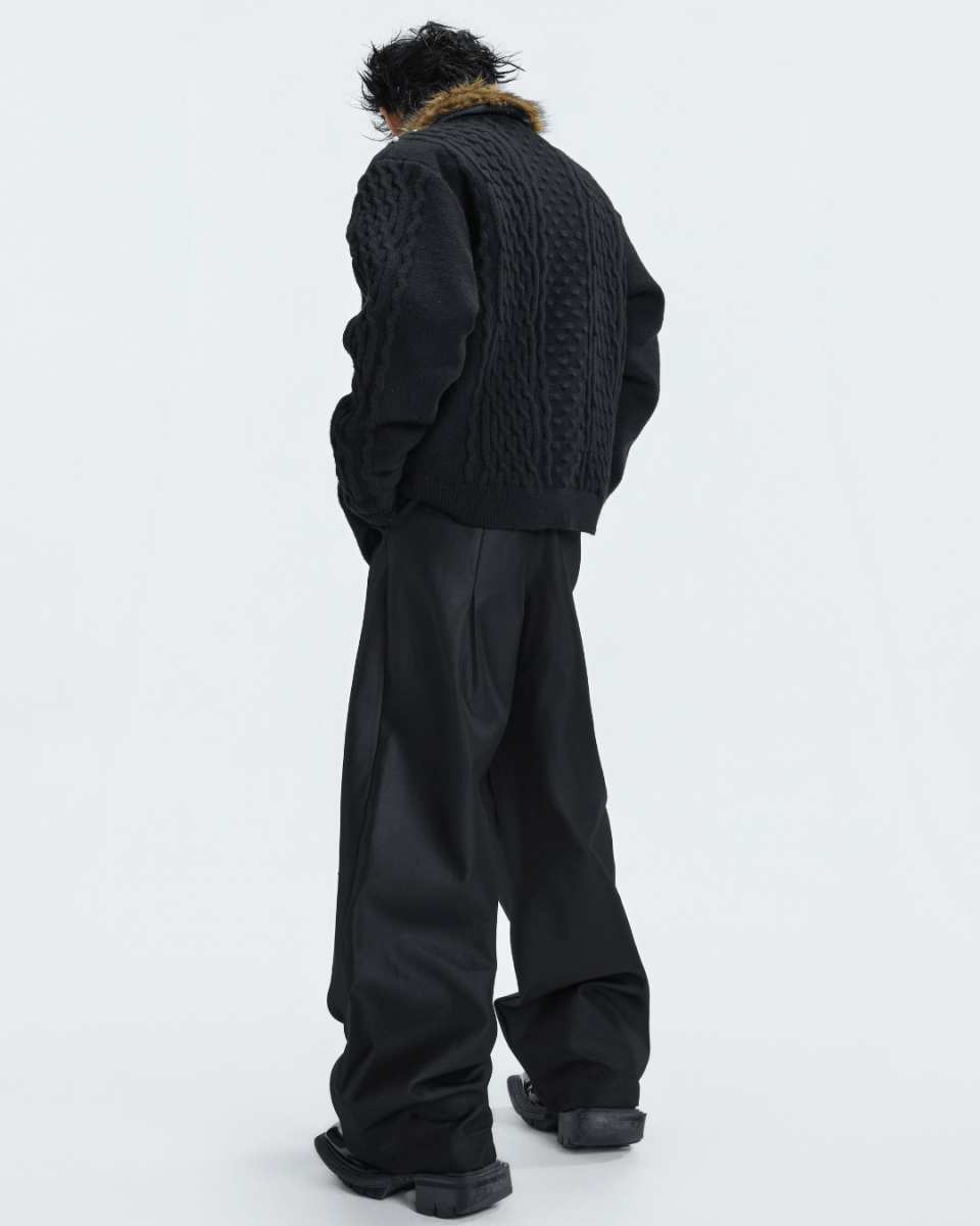 [ArguE CulturE] Royal Fang Fur Knit Coat na2254