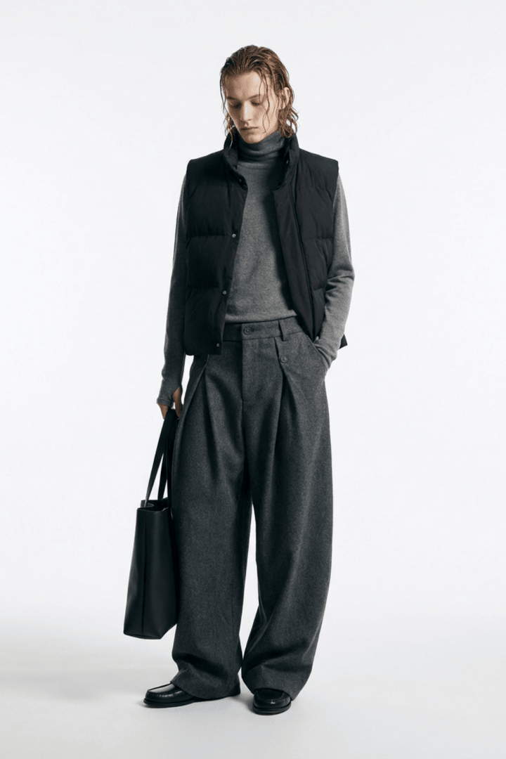 Wide Tuck Slacks na2361