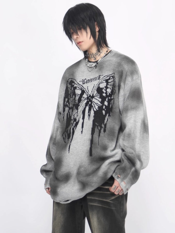 【Mz】broken holes sweater na1474