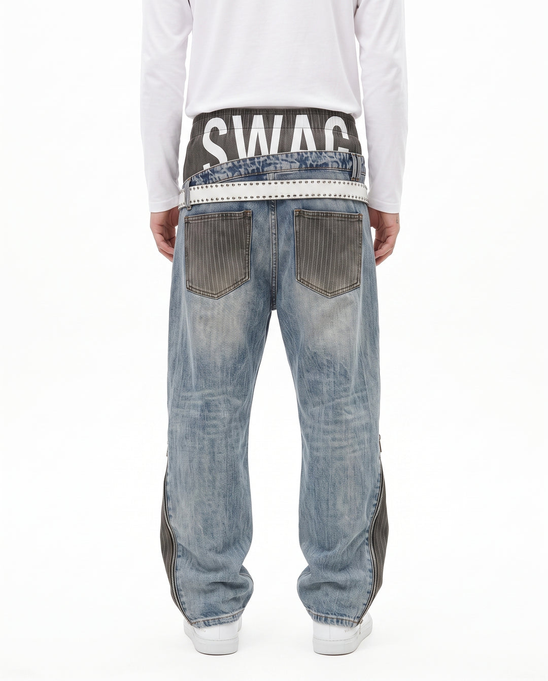 Layered Wide Jeans na3087