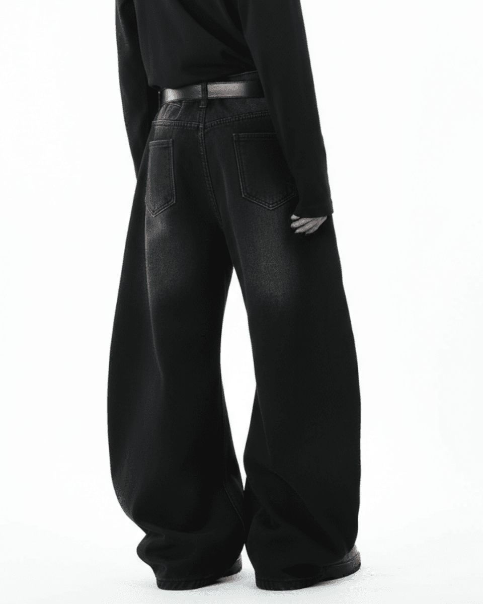 SIXERS Graphic Super Baggy Denim Pants na2336