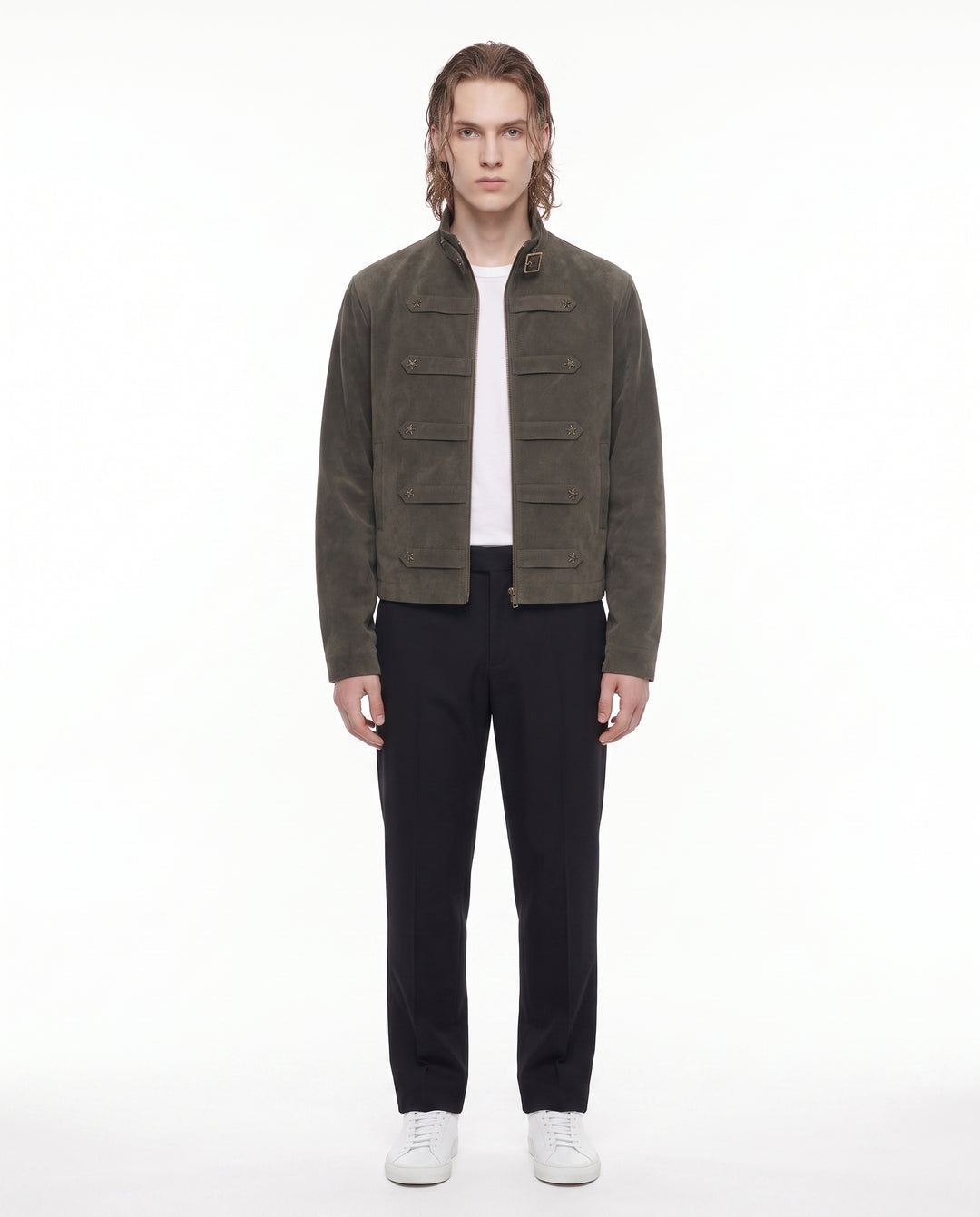Studded Military Jacket na2930