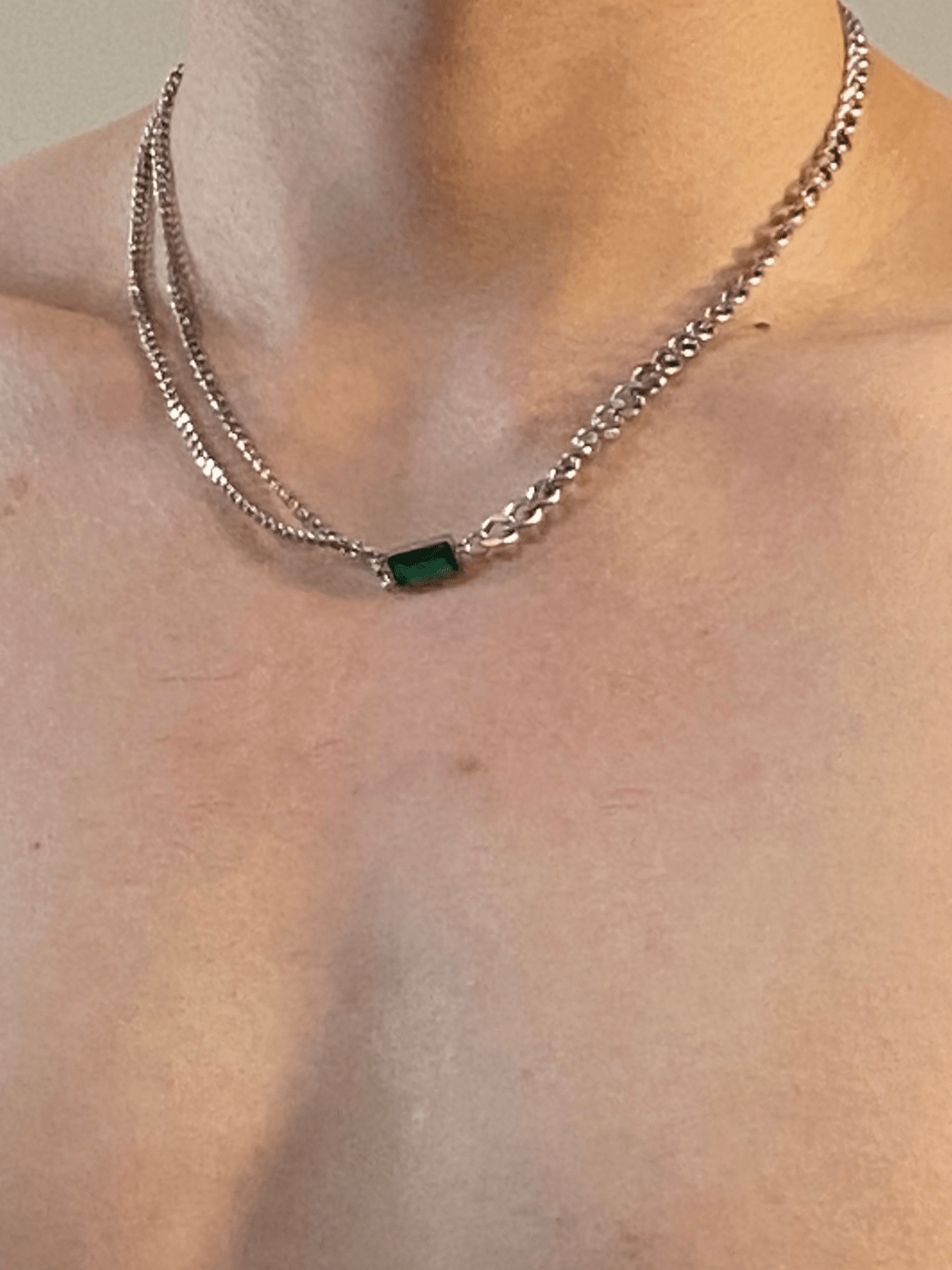 square green diamond necklace na1295
