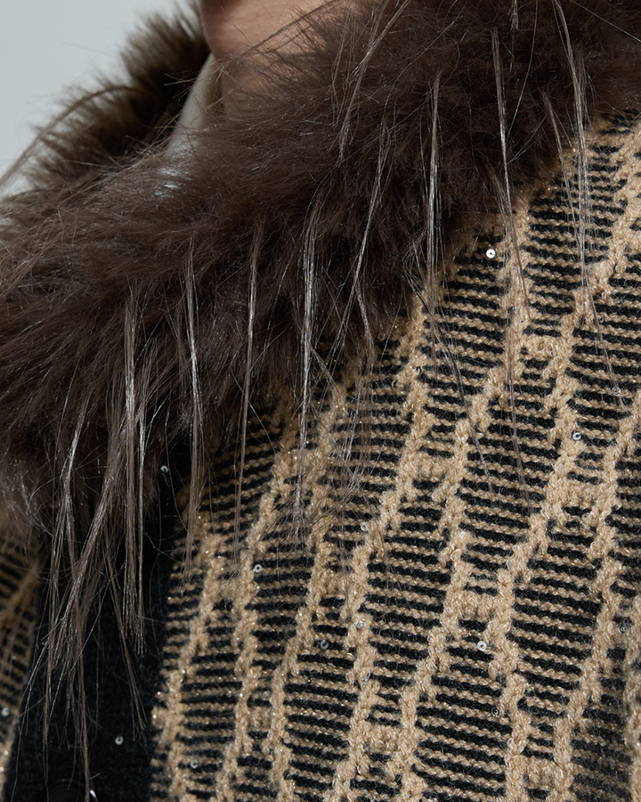 [ArguE CulturE] Royal Pattern Fur Knit na2270