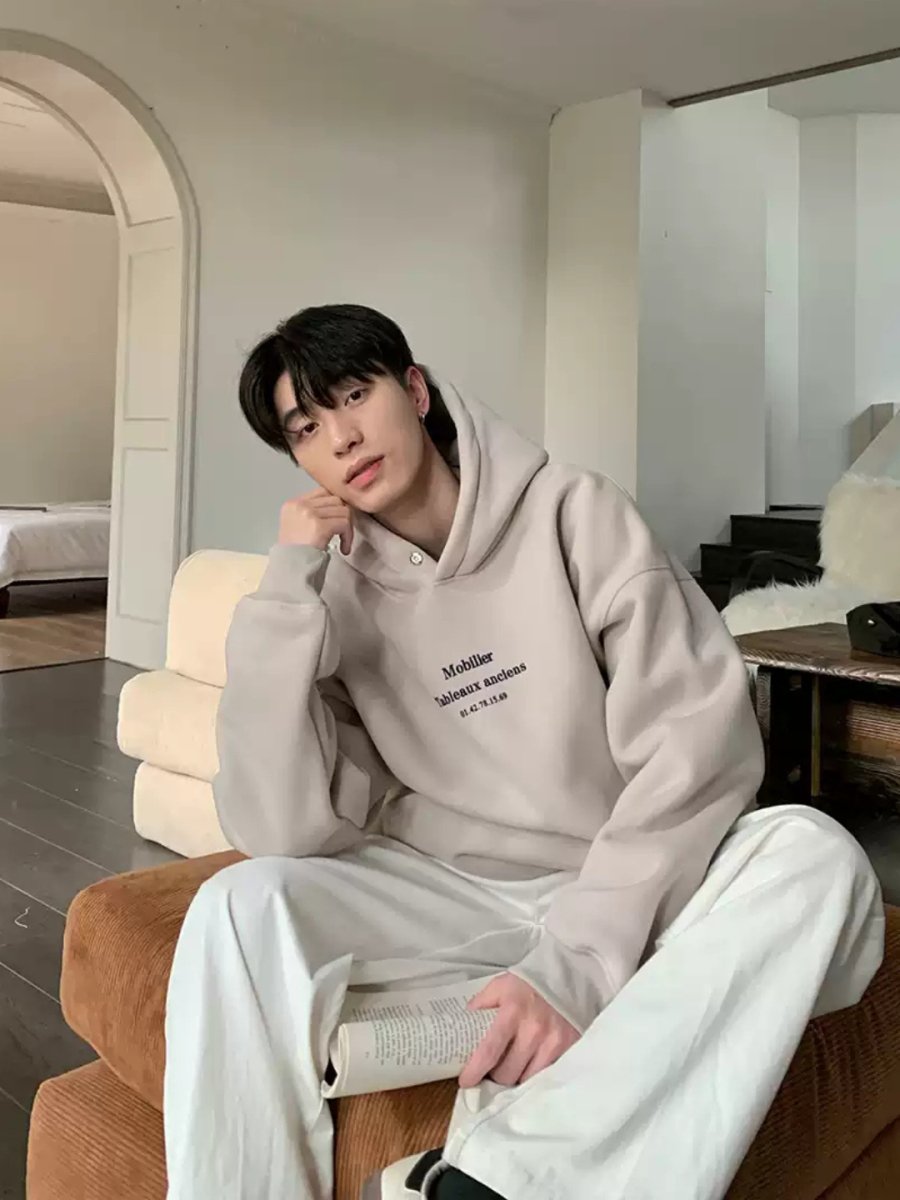 [ONELYC1NS]letters hooded na1700