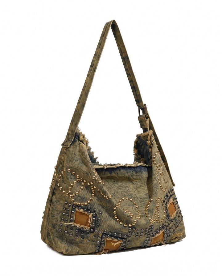 Studded Denim Bag na2901