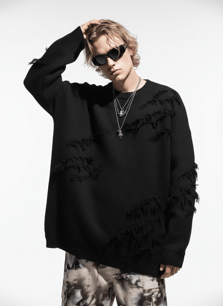 [XPKAEAX] 디자인 라운드 넥 스웨터 NA200