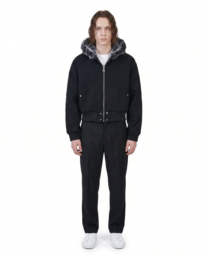 Fur Hooded Jacket na3083
