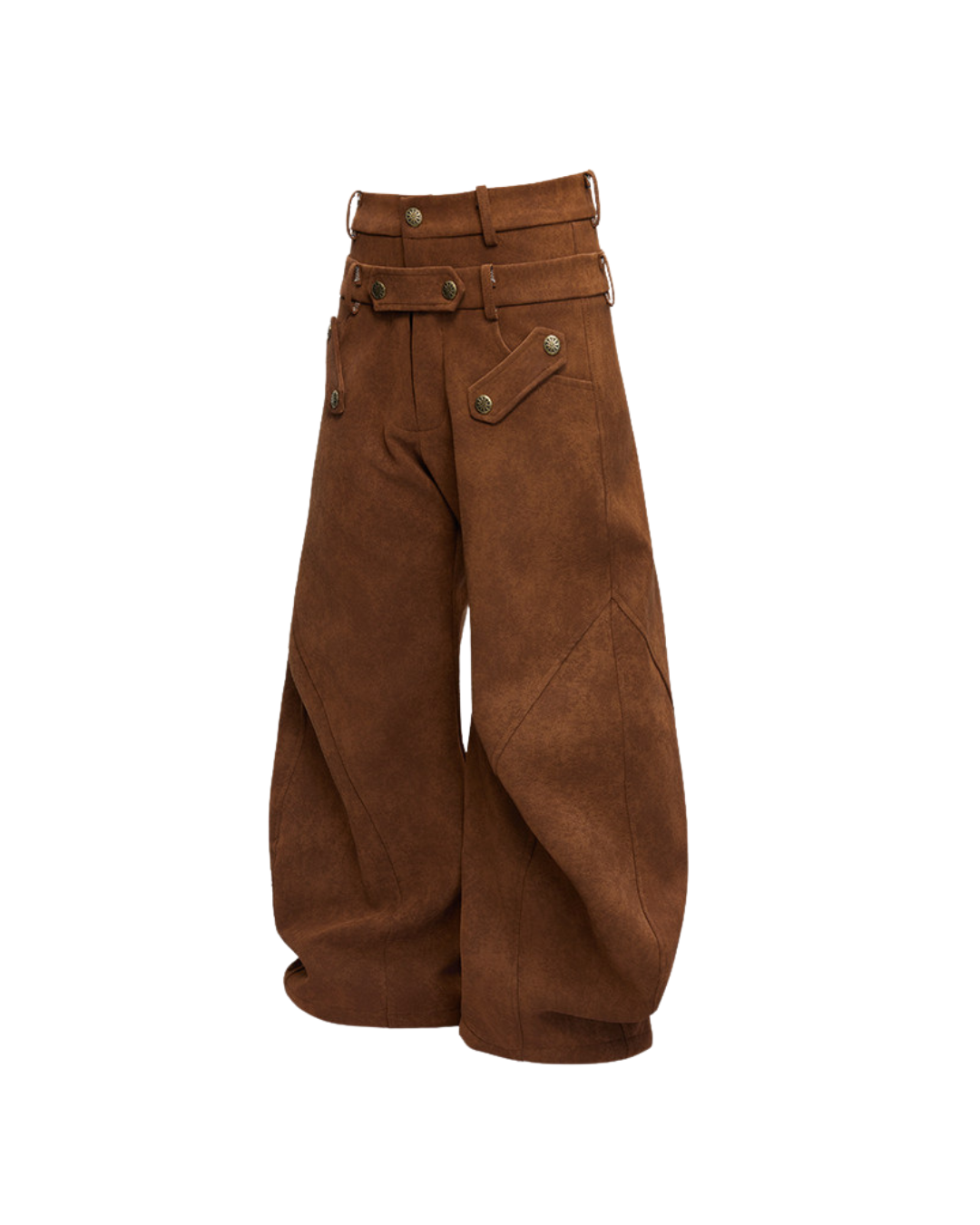 [ArguE CulturE] Brown Suede Buggy Pants na2286