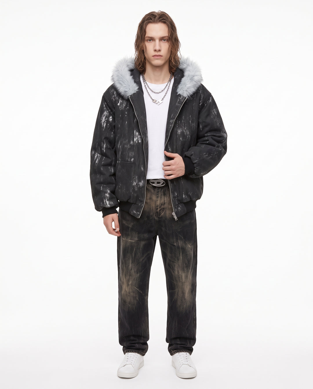 Fur Hooded Jacket na3231