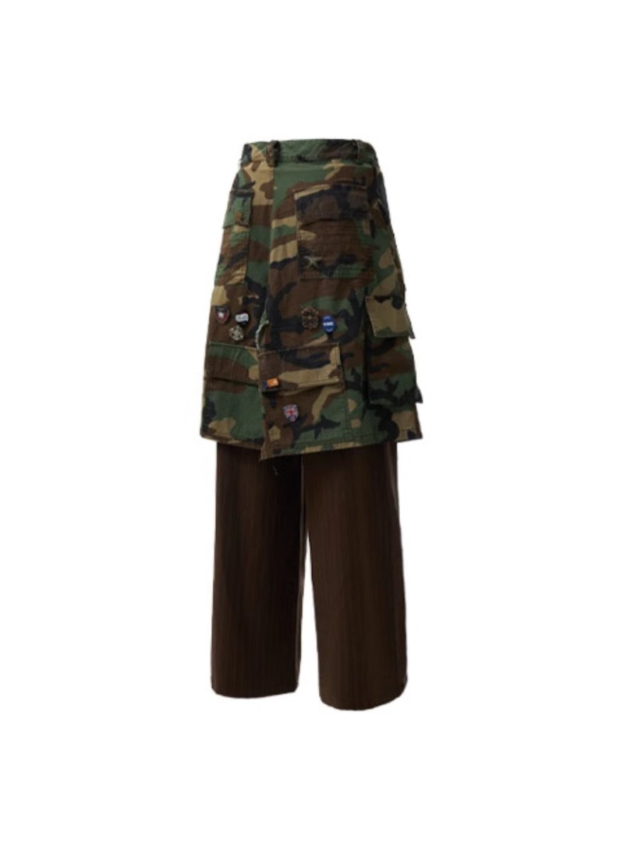 [PEOPLESTYLE] Camouflage Two Piece Pants na1657