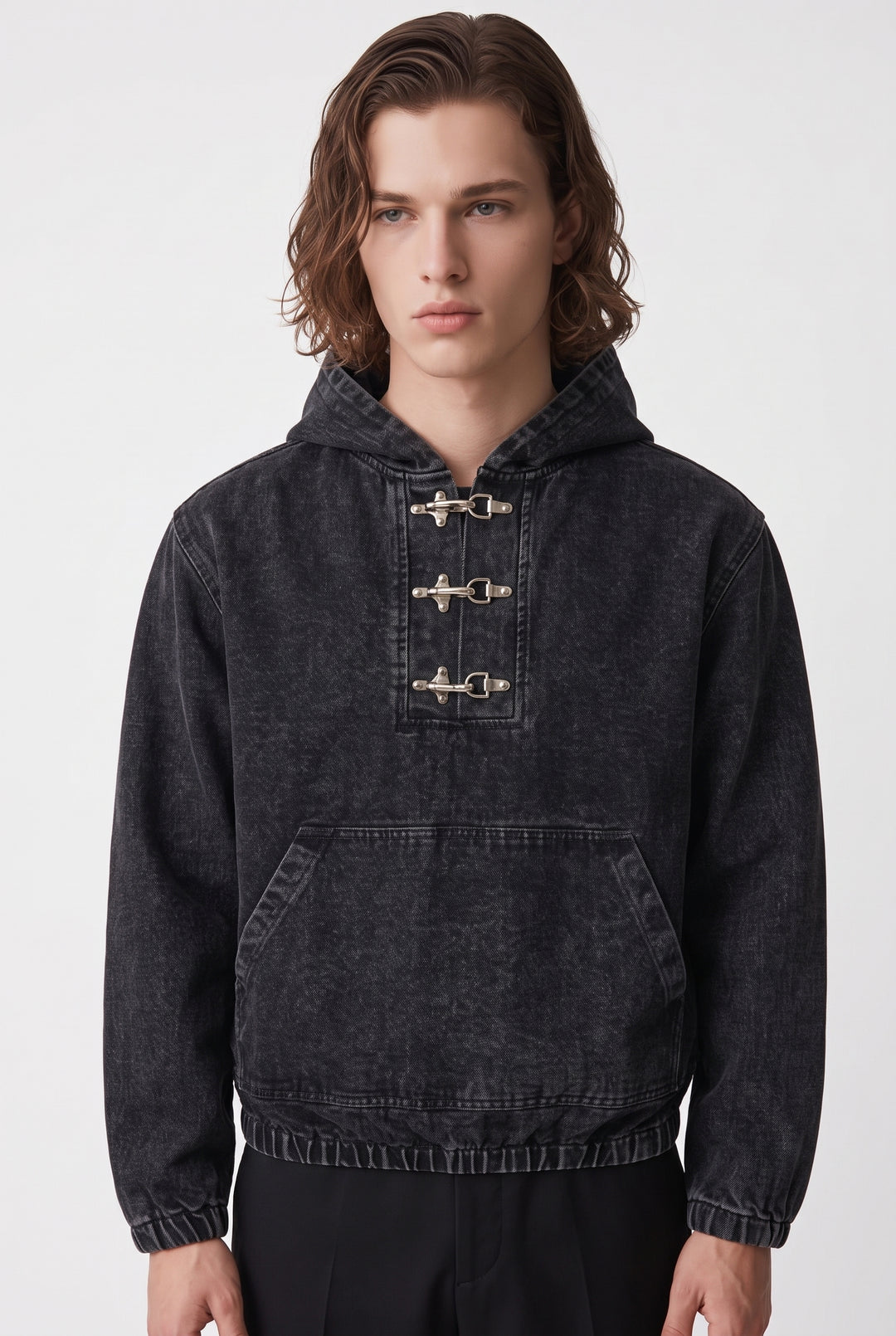 Buckle Denim Hoodie na2781