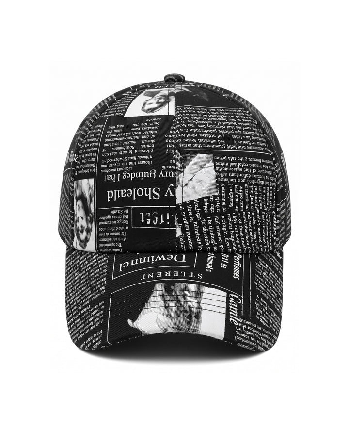 Newspaper Print Cap na2970