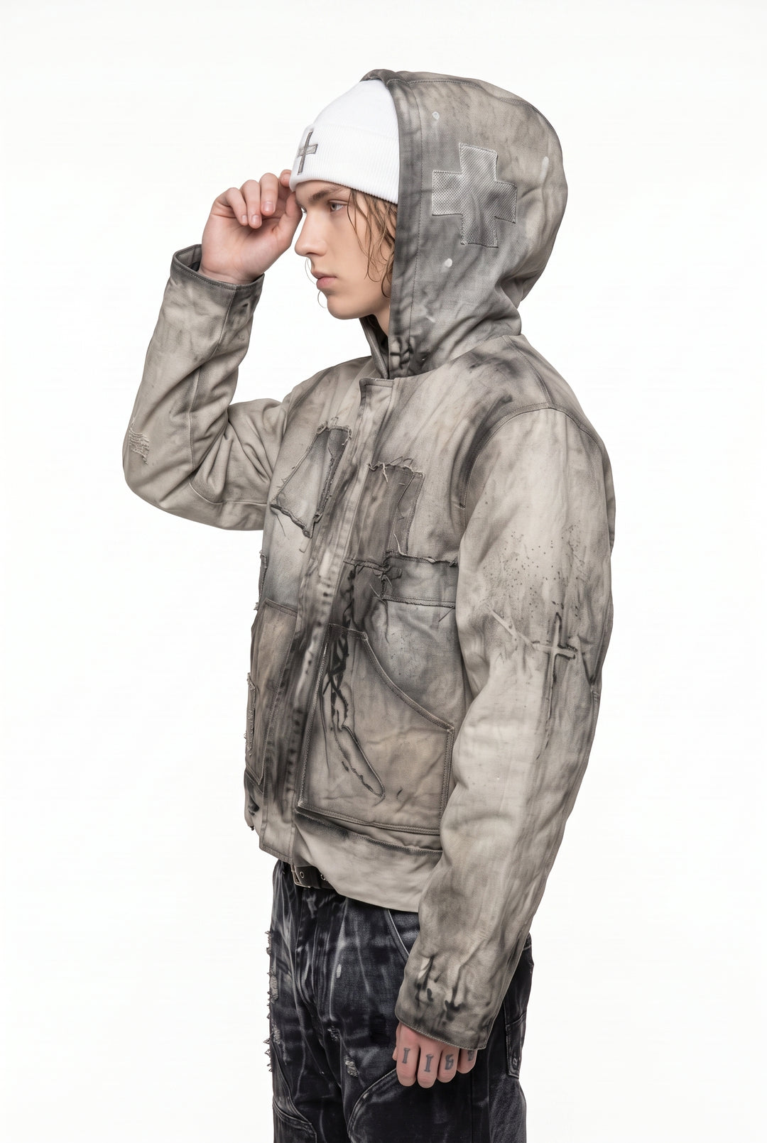 Washed Hooded Jacket na2832