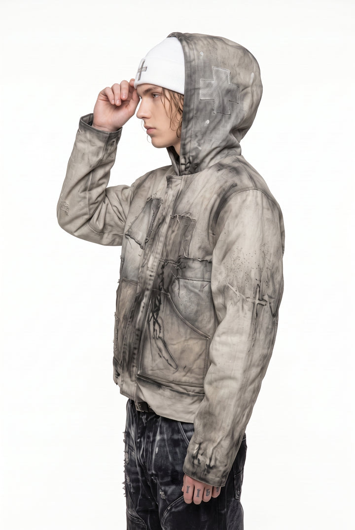 Washed Hooded Jacket na2832