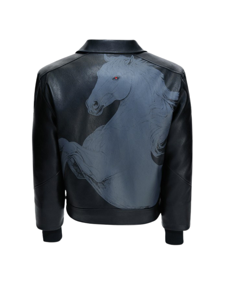 [ArguE CulturE] BLACK HORSE LEATHER JACKET na2287