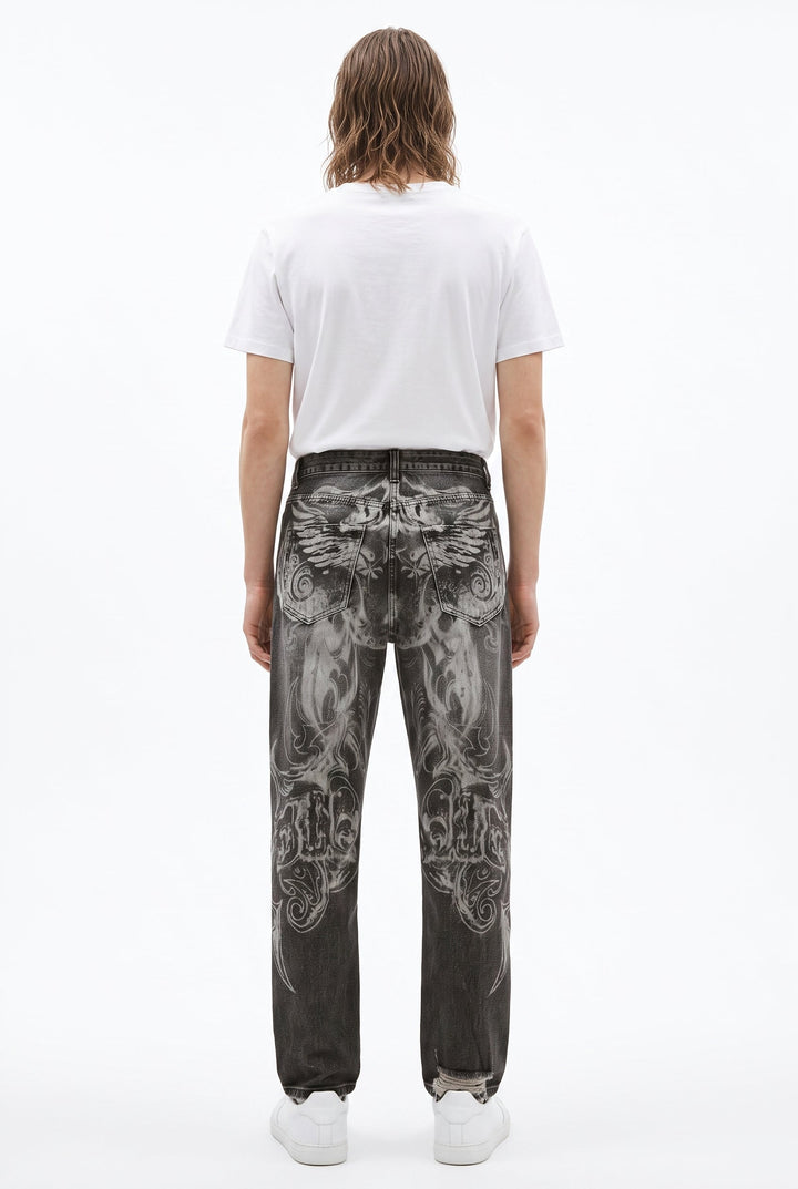 Graphic Wide Jeans na2762