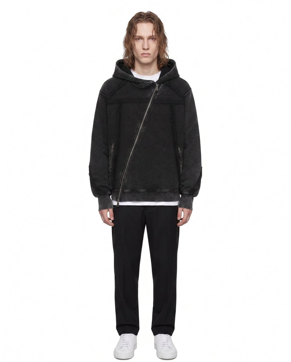 Asymmetric Zip Hoodie na3032