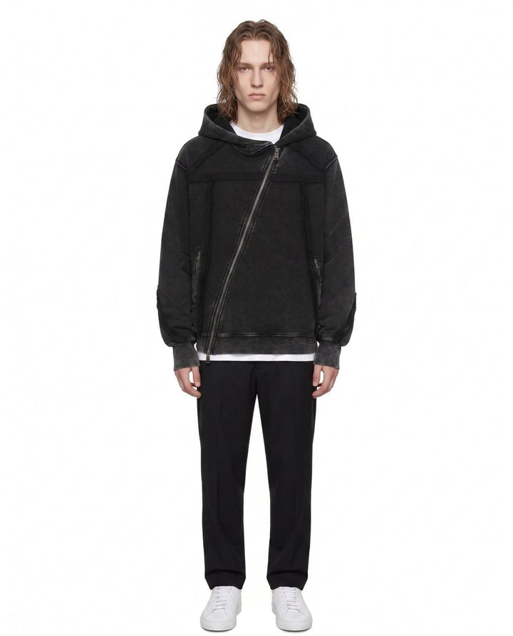 Asymmetric Zip Hoodie na3032