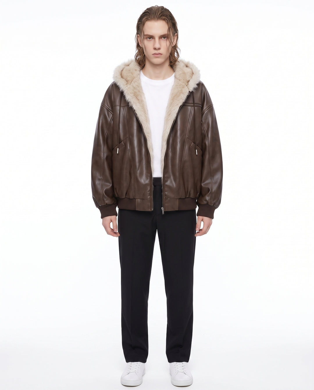 Fur Leather Jacket na3068