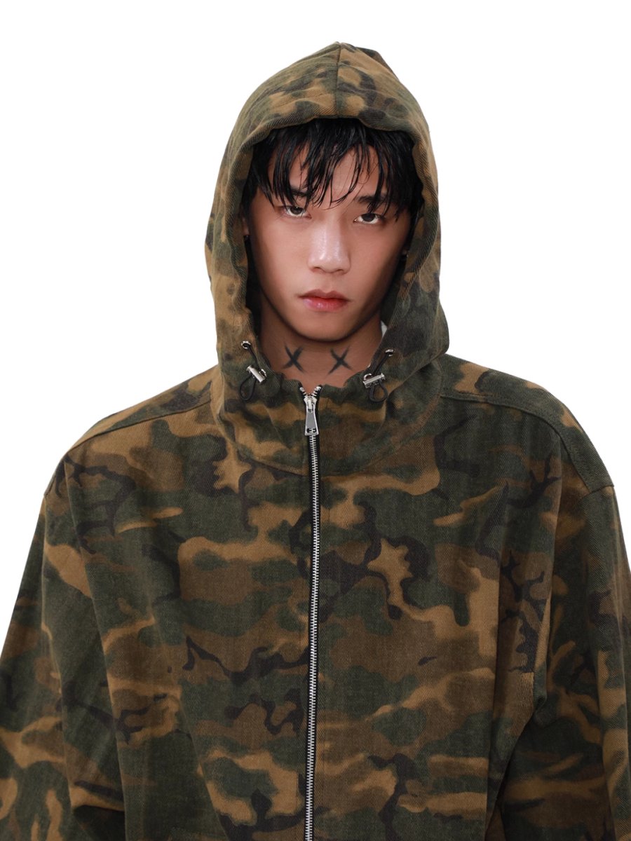 [MRNEARLY] loose zipper hooded jacket na1503