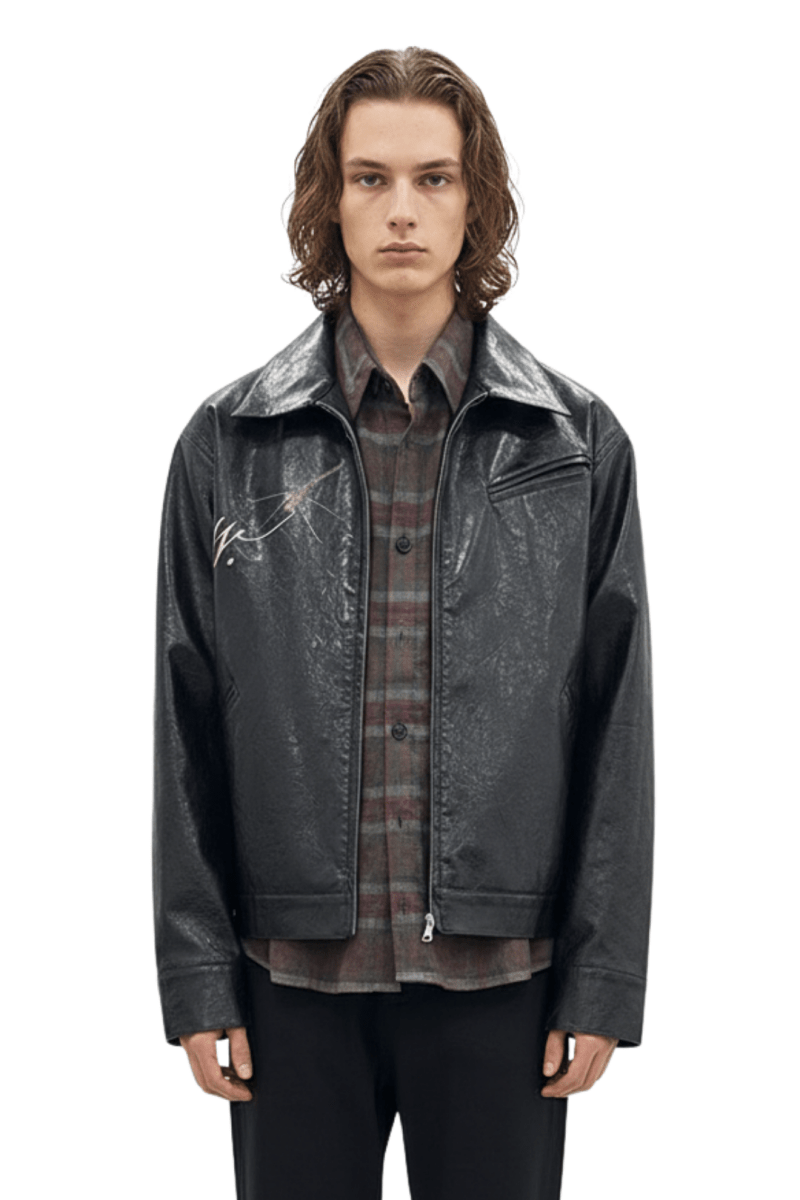 Shadow Portrait Leather Jacket  na2394