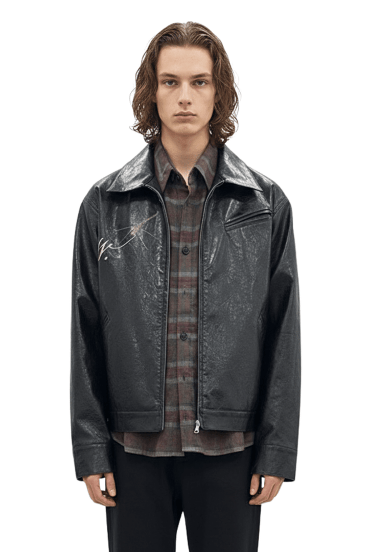 Shadow Portrait Leather Jacket  na2394
