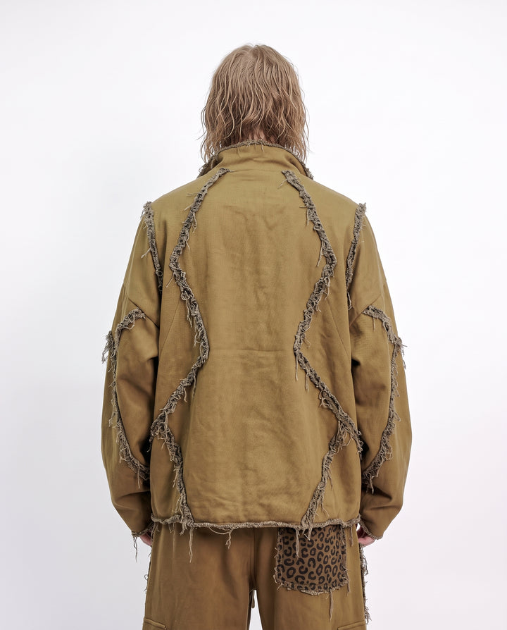 Distressed Zip Jacket na3224