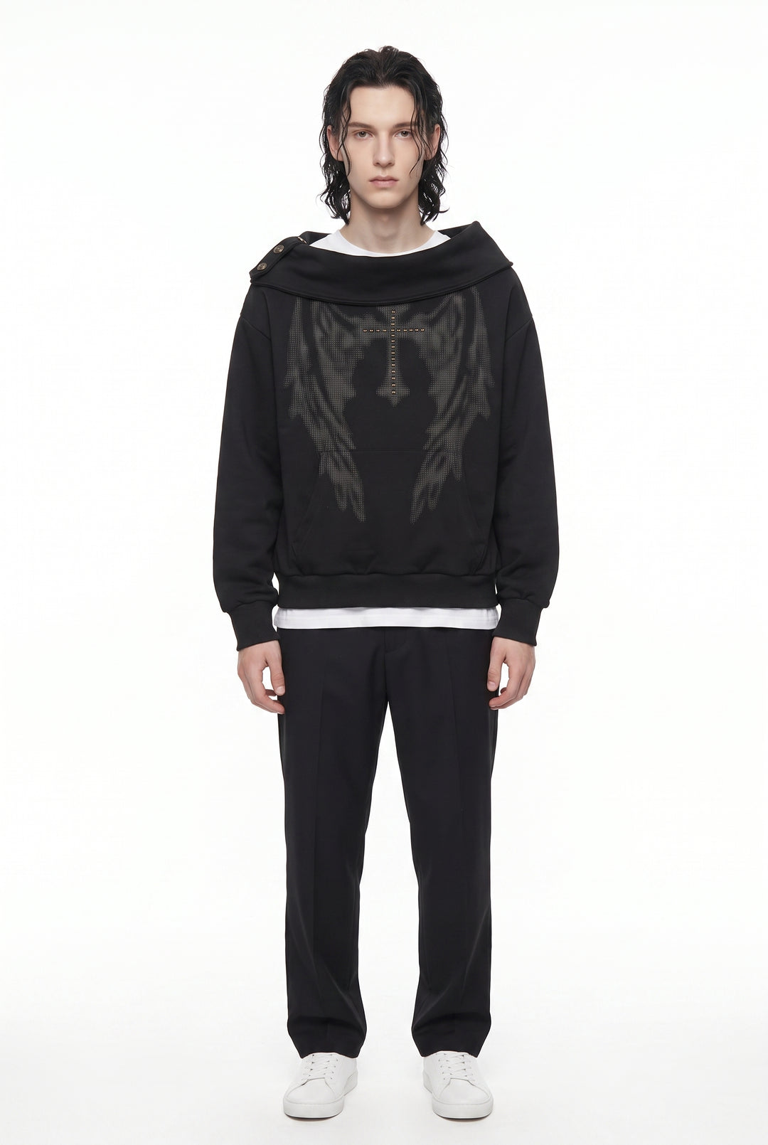 Graphic Collar Sweatshirt na2880